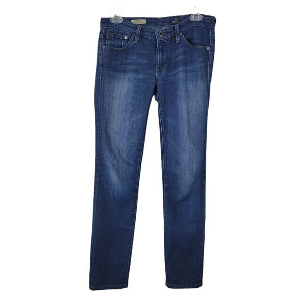 AG Adriano Goldschmied Sz 27 Reg The Stilt Cigarette Jeans Medium Wash Women's - Picture 1 of 12